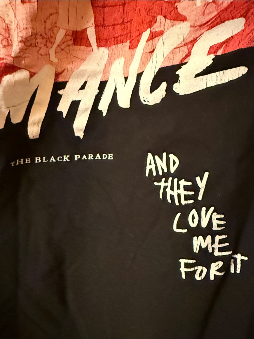 Black Graphic My Chemical Romance  Tee - Black with pink and red print - Picture 4 of 5